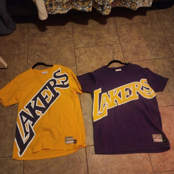 Mitchell & Ness Other - Mitchell & Ness Lakers Kids T-Shirt Duo - Gold and Purple